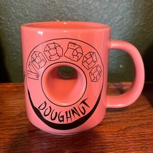 Voodoo Doughnut pink coffee mug “The Magic is in the Hole” new cup
